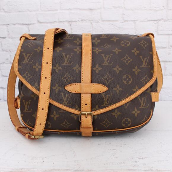 Louis Vuitton Saumur 30 Monogram Crossbody & Shoulder Bag Messenger Brown A4061 - Picture 1 of 10